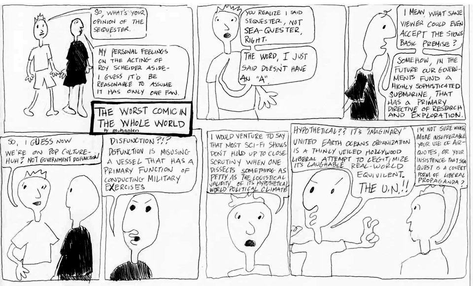 "SeaQuester" The Worst Comic in the Whole World