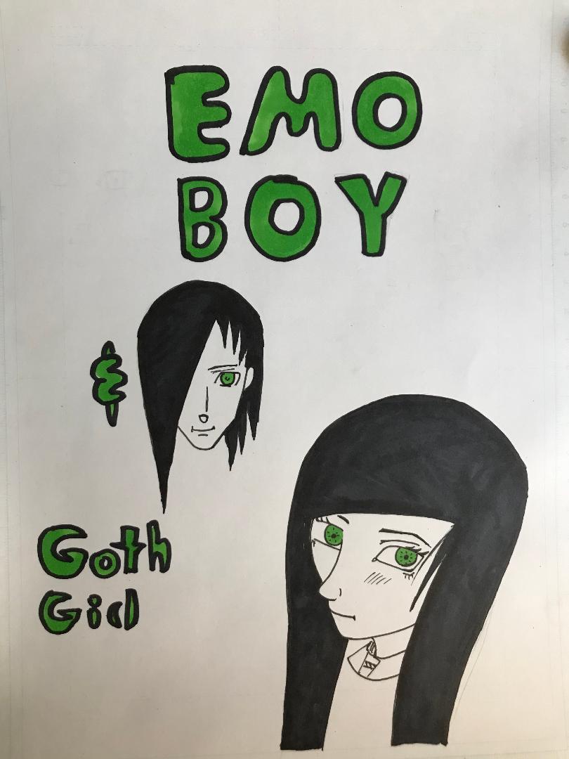 Emo boy and Goth Girl