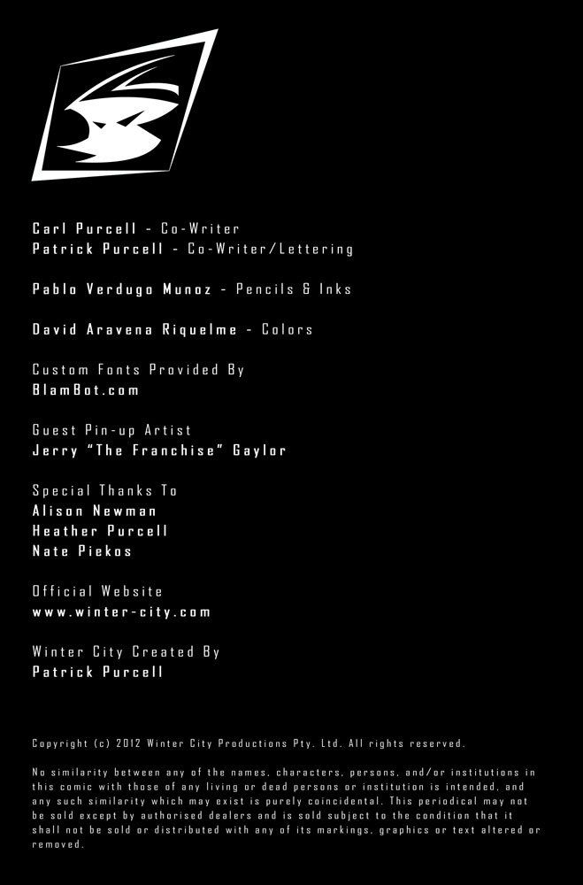 Winter City - Issue 2 - Credits