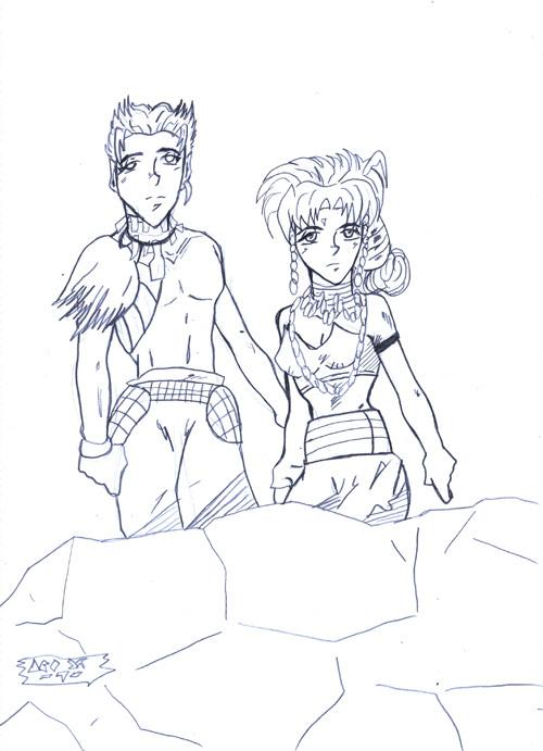 Another Fanart: Orn and Milek by LanceDanger