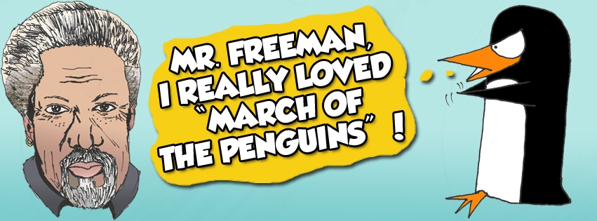 PengEVIL meets his idol, Mr. Freeman