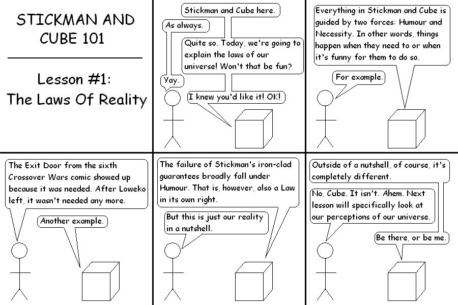  The Laws Of Reality, Or Stickman And Cube 101, Lesson #1.