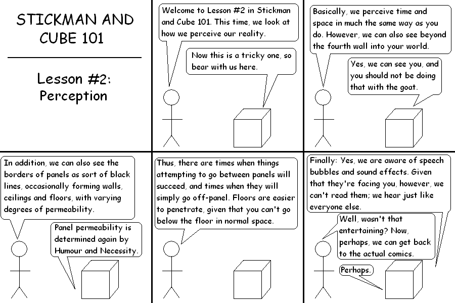  Perceptions, Or Stickman And Cube 101 Lesson #2.