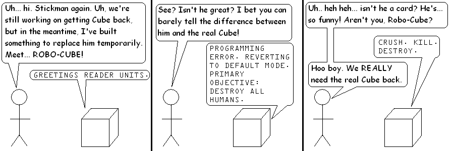  Robo-Cube. Or, Cube Disappears #2.