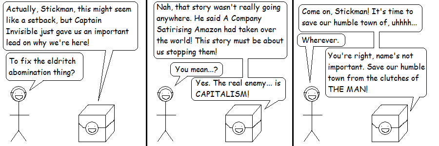 You Have Nothing To Lose But Your Chains (Not Pictured)! Or, Sticko's Modern Life: Static Cube #5.