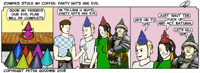 Party hats are evil