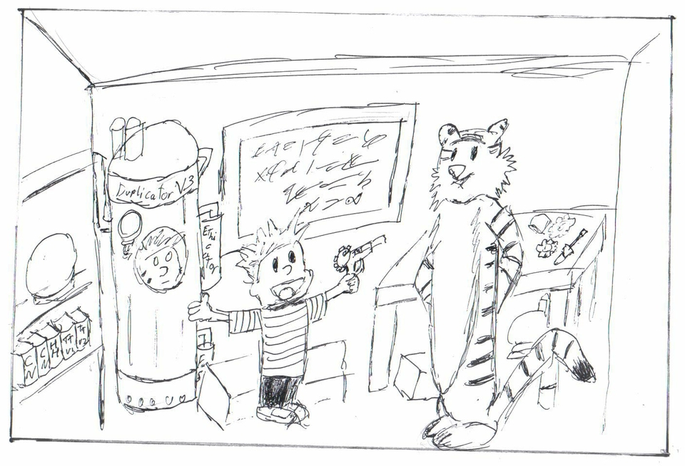 Please Wait: Calvin and Hobbes in the box... alternate versions