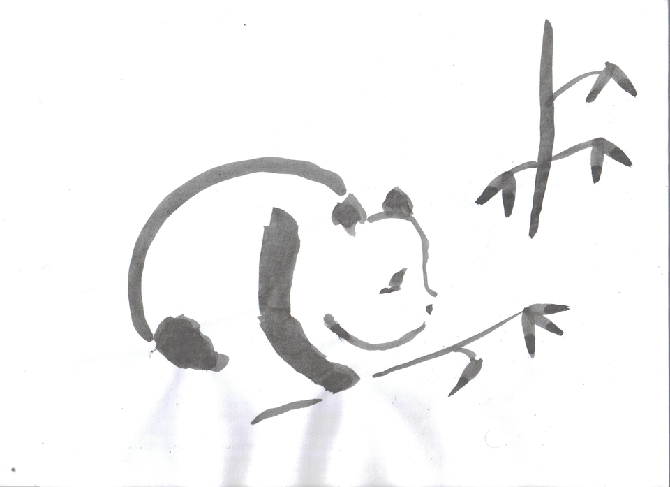 Please Wait: Panda made in Ink