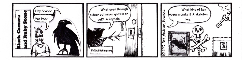 Keyhole Comic 8 Black Camera and Ruby Stone