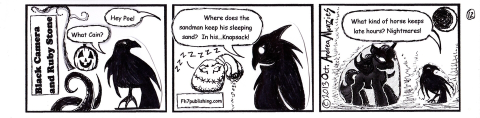 Sand Sack Comic 12 Black Camera and Ruby Stone