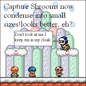 Filler 1:Capture shrooms condense.