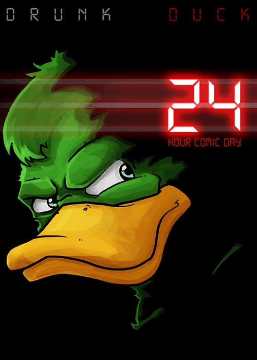 Drunk Duck 24 hour comic day -  It's gone be one of those days.