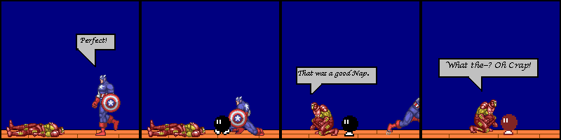 Strip #6: The Sleeping Ironman gets Bob-Ombed!