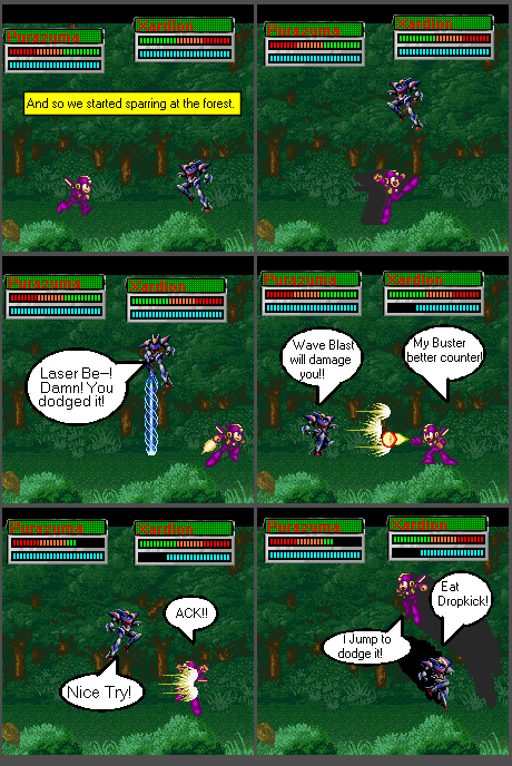 Strip #14: We are sparring at the forest