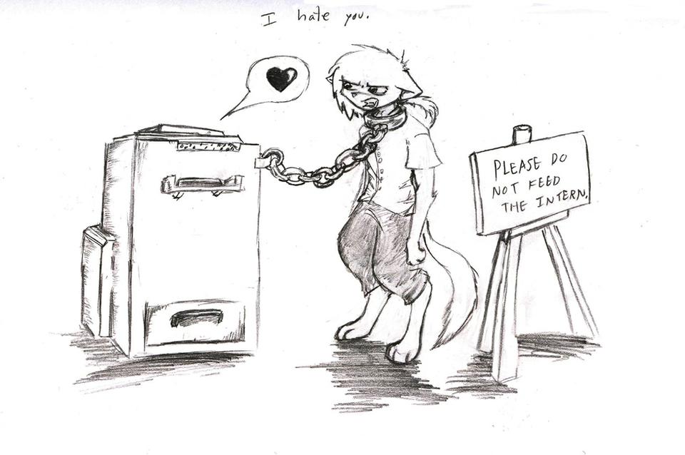 Intern is short for "Internal emotional trauma"