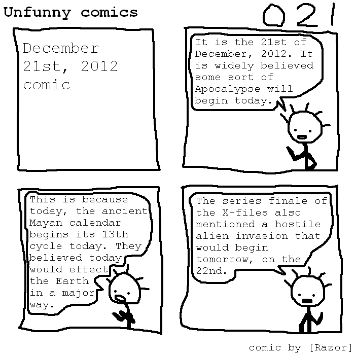 021 - December 21st, 2012 comic