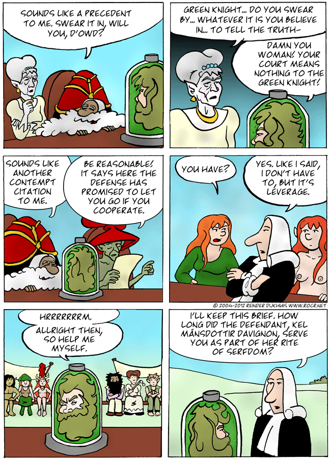 The Green Knight is asked to cooperate