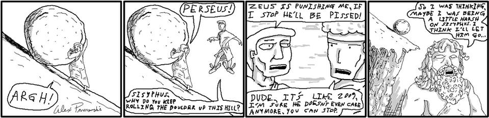 Sisyphus' folly