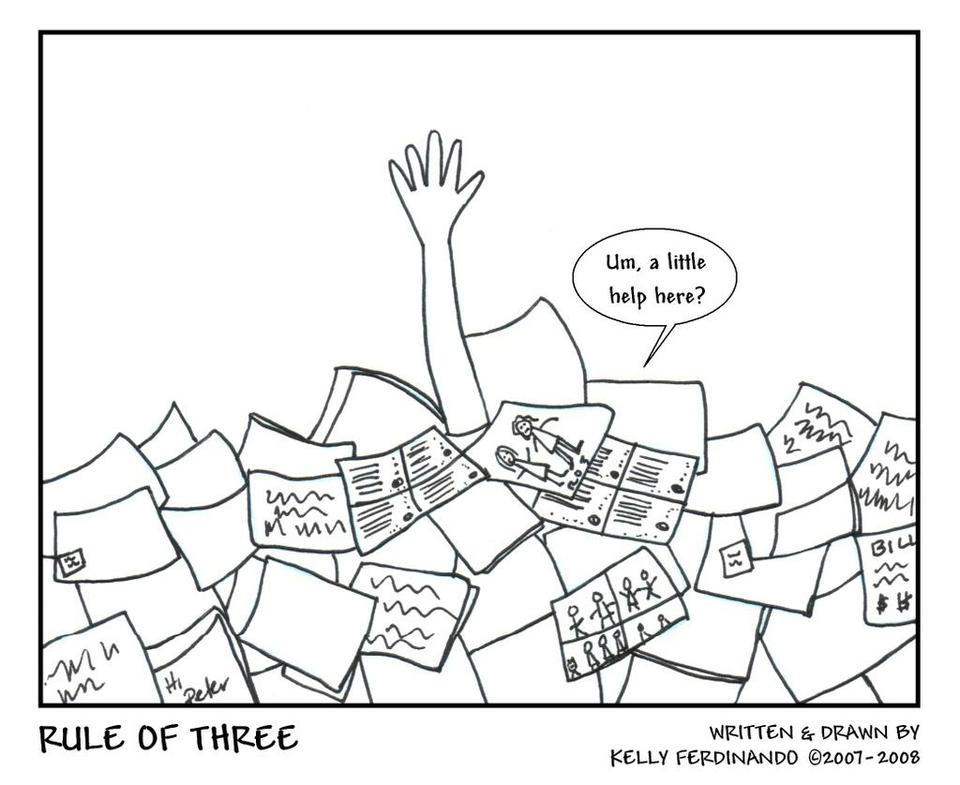 Filler Strip #5 - Drowning in Paperwork
