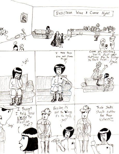 Page One: In Which There is Wine and Cheese