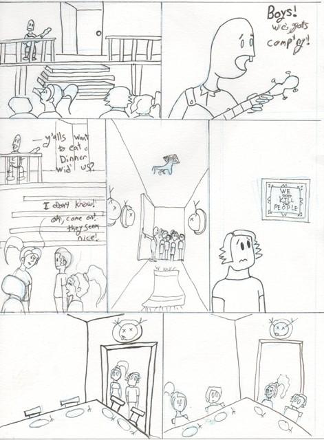 Page Nine: in which there is comp'ny