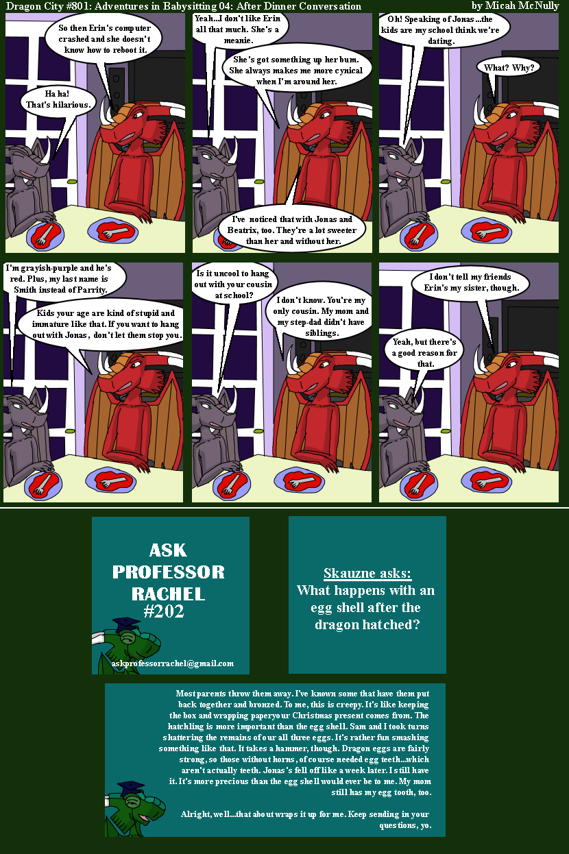 801. Adventures in Babysitting 04: After Dinner Conversation (With Ask Professor Rachel 202)