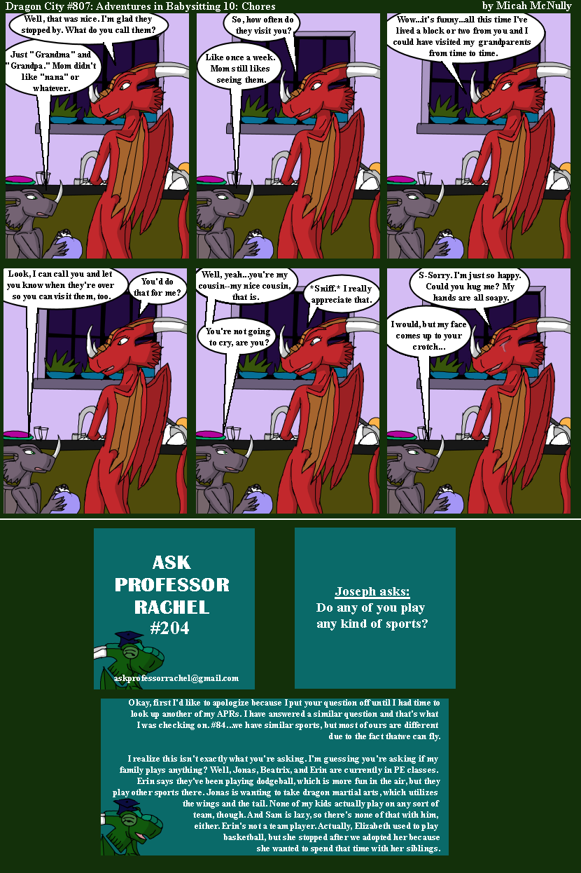 807. Adventures in Babysitting 10: Chores (With Ask Professor Rachel 204)