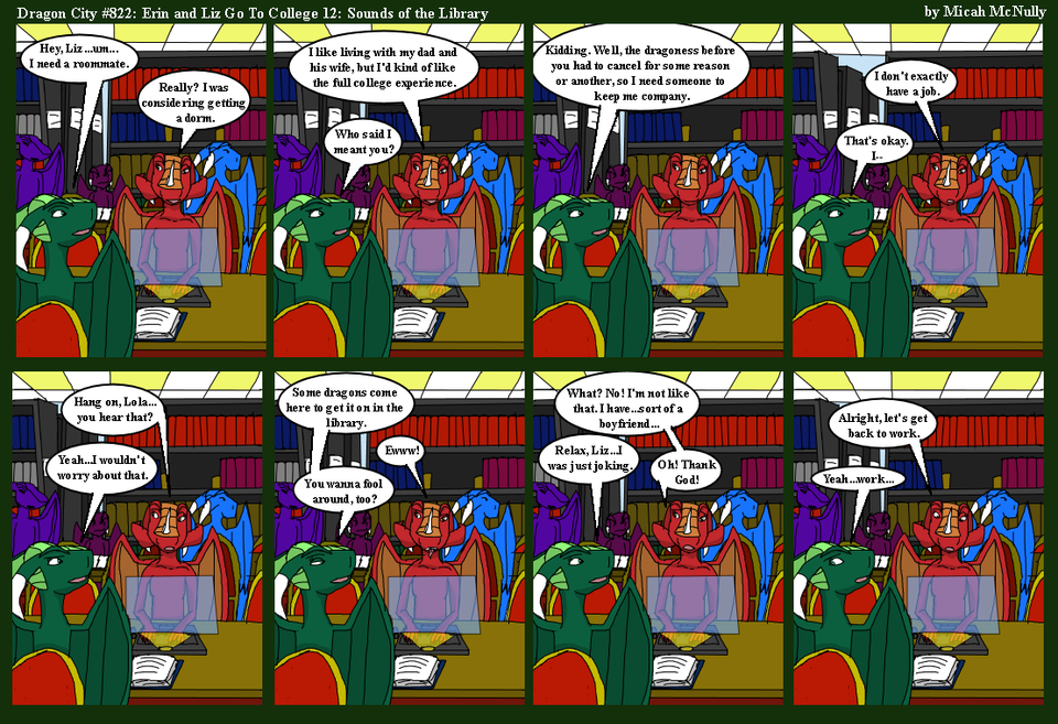 822. Erin and Liz Go to College 12: Sounds of the Library