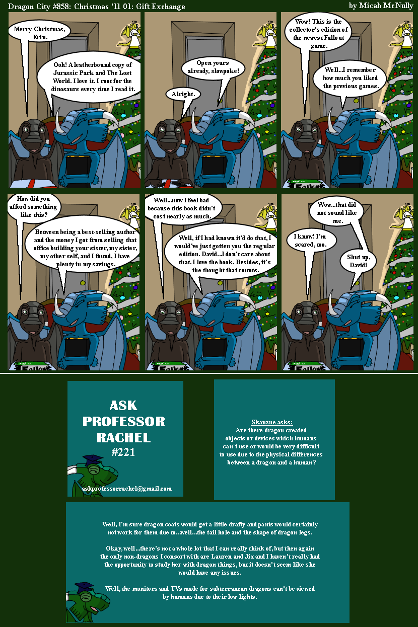 858. Christmas '11 01: Gift Exchange (With Ask Professor Rachel 221)