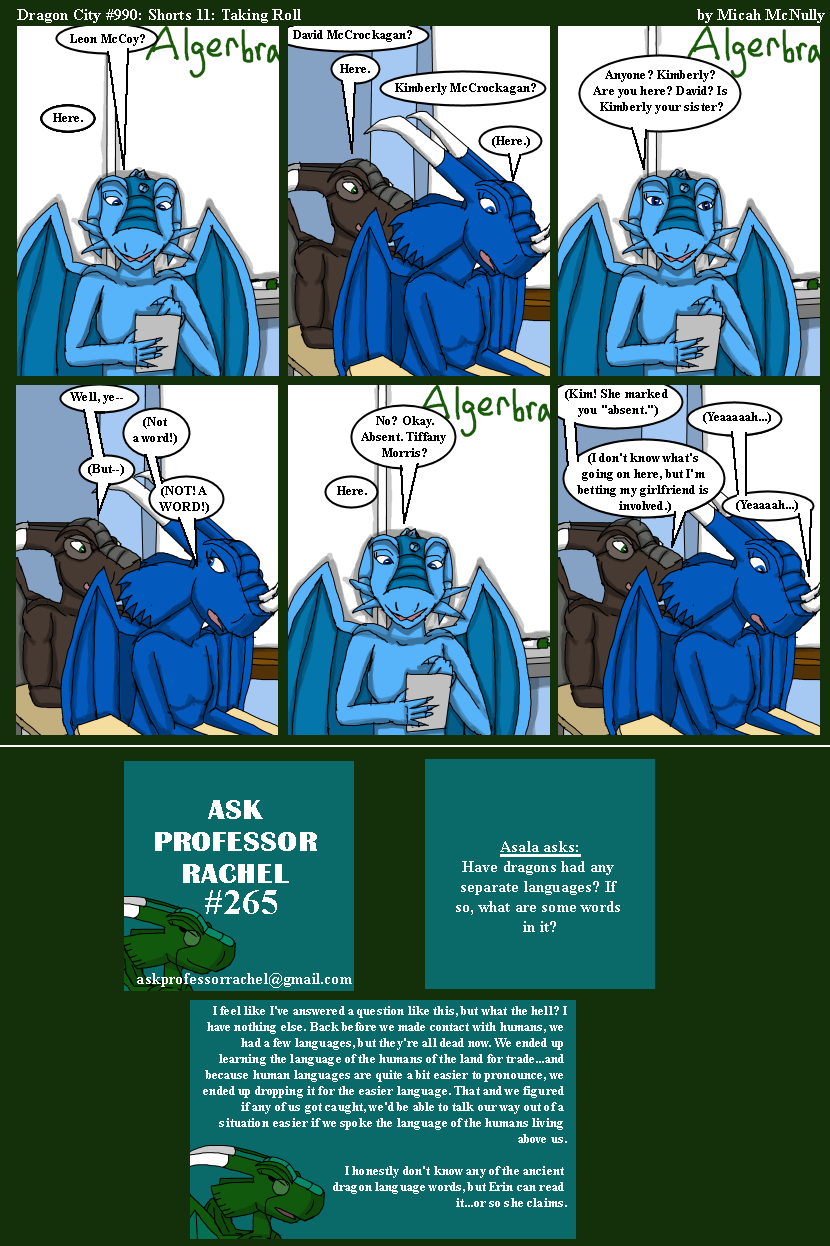 990. Shorts 11: Taking Roll (With Ask Professor Rachel 265)