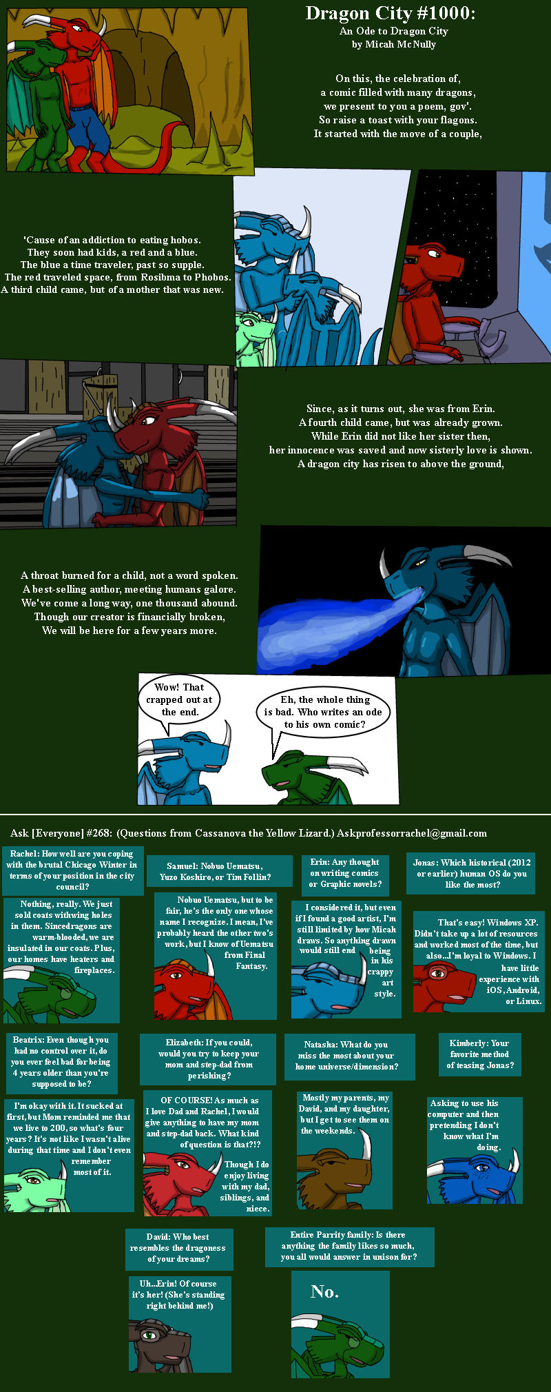 1000. An Ode to Dragon City (With Ask Professor 268)