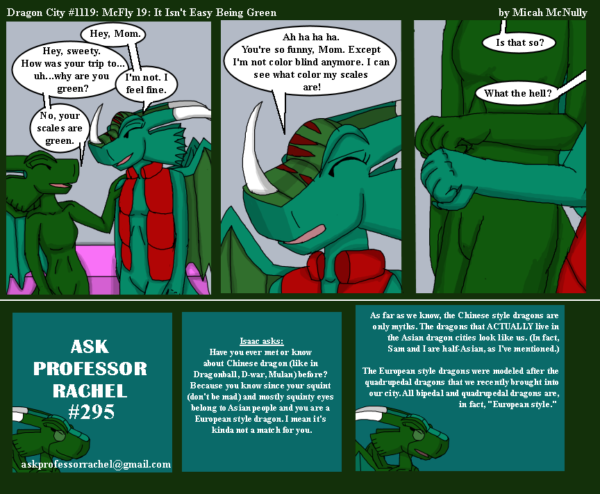 1119. McFly 19: It Isn't Easy Being Green (With Ask Professor Rachel #295)