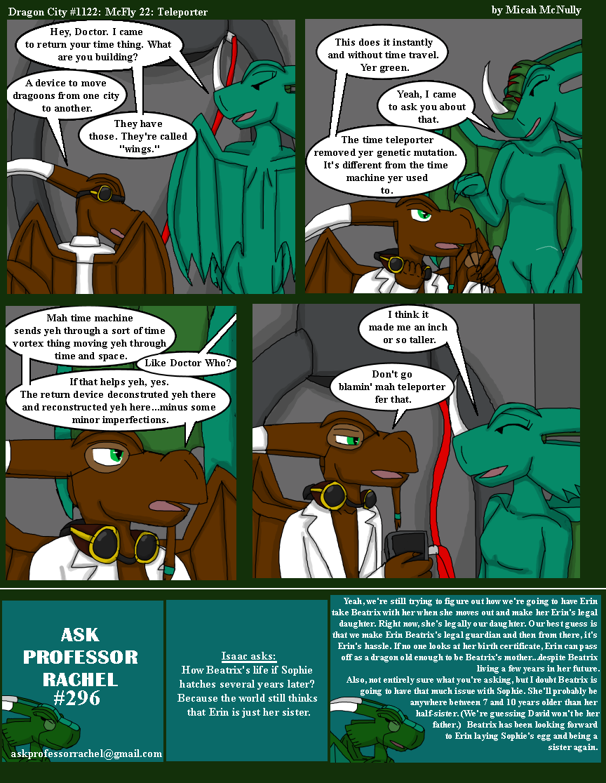 1122. McFly 22: Teleporter (With Ask Professor Rachel #296)