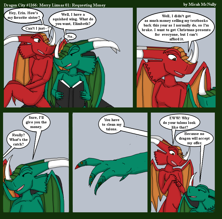 1166. Merry Lizmas 01: Requesting Money