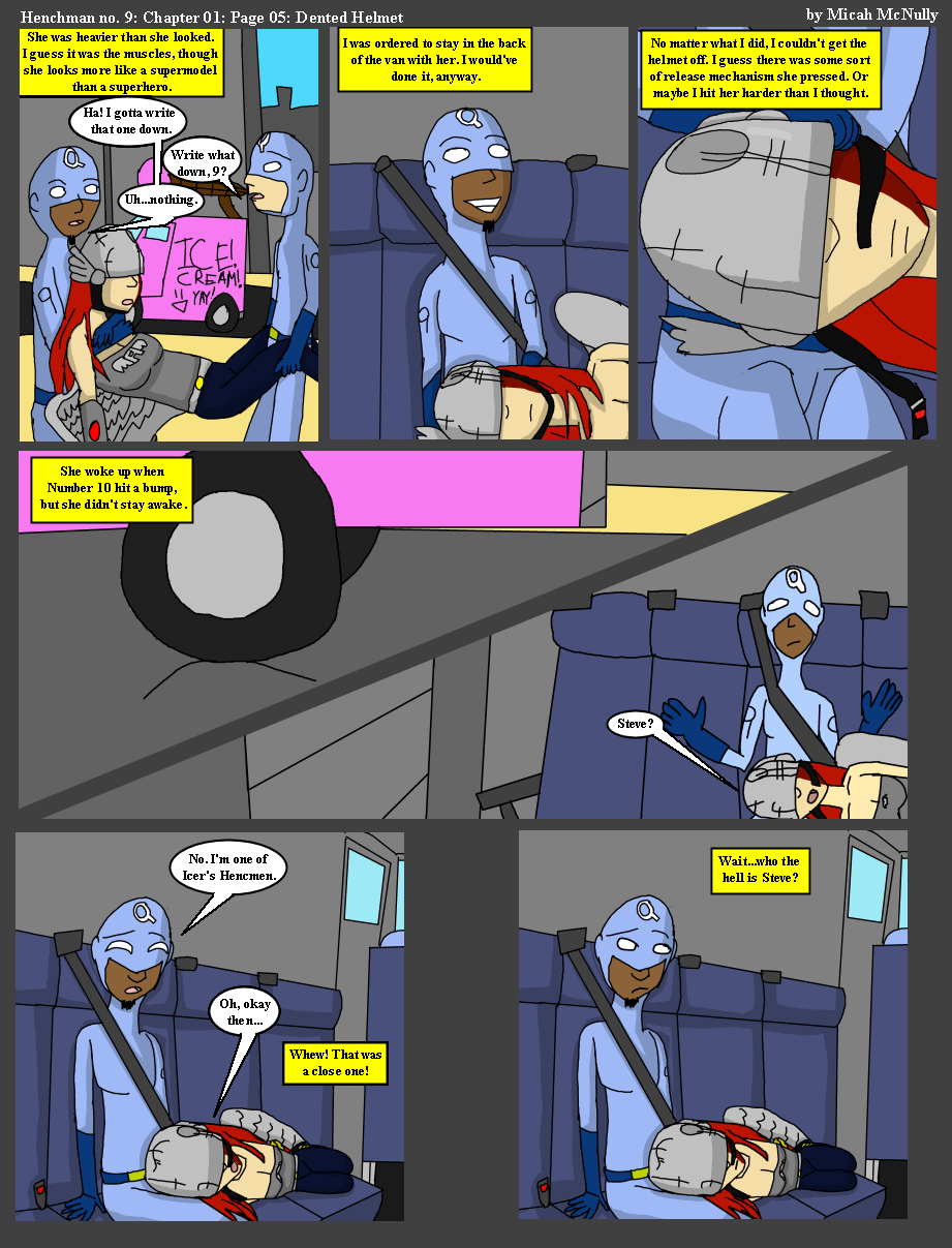 Chapter One: Page 05: Dented Helmet