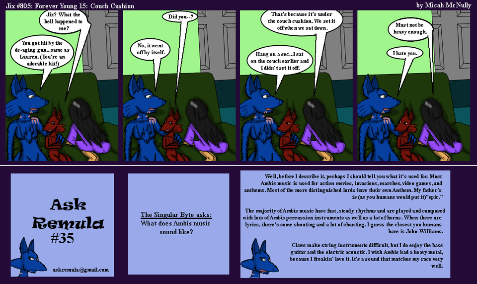 805. Forever Young 15: Couch Cushion (With Ask Remula 35)