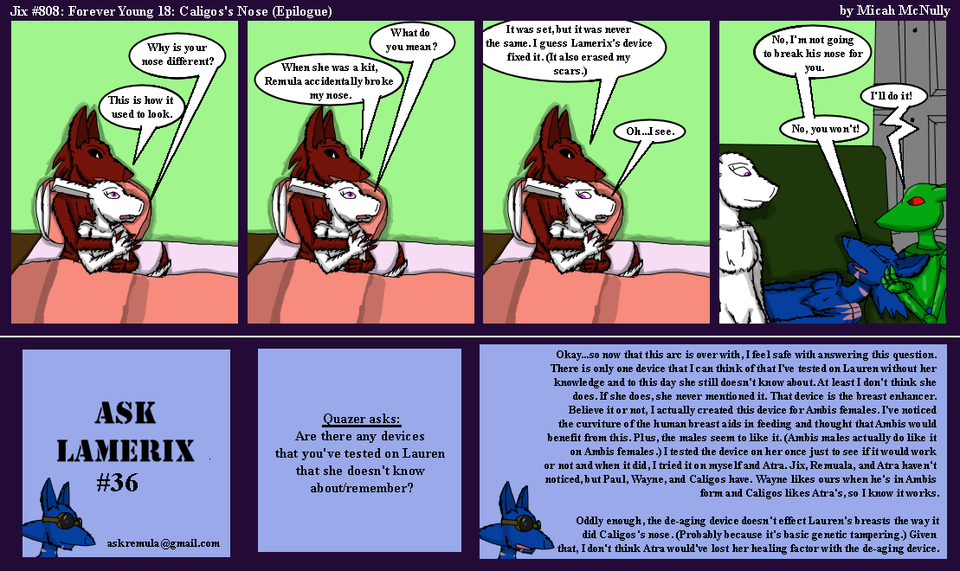 808. Forever Young 18: Caligos's Nose (Epilogue) (With Ask Remula #36)