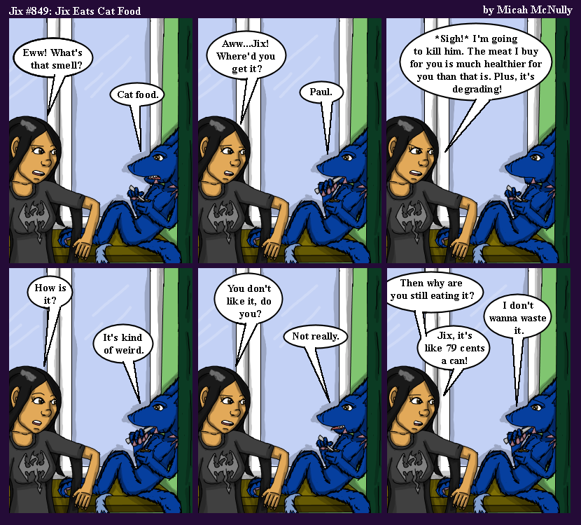 849. Jix Eats Cat Food