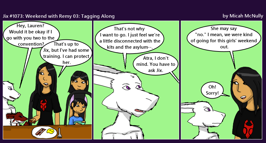 1073. Weekend with Remy 03: Tagging Along