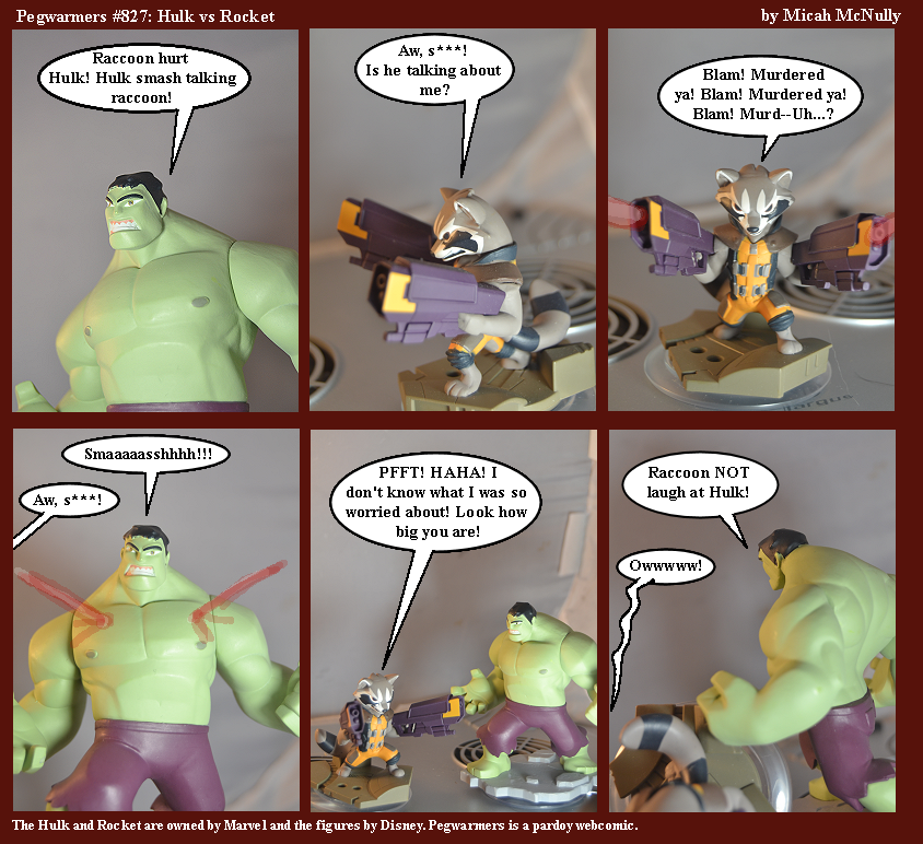 827. Hulk vs Raccoon
