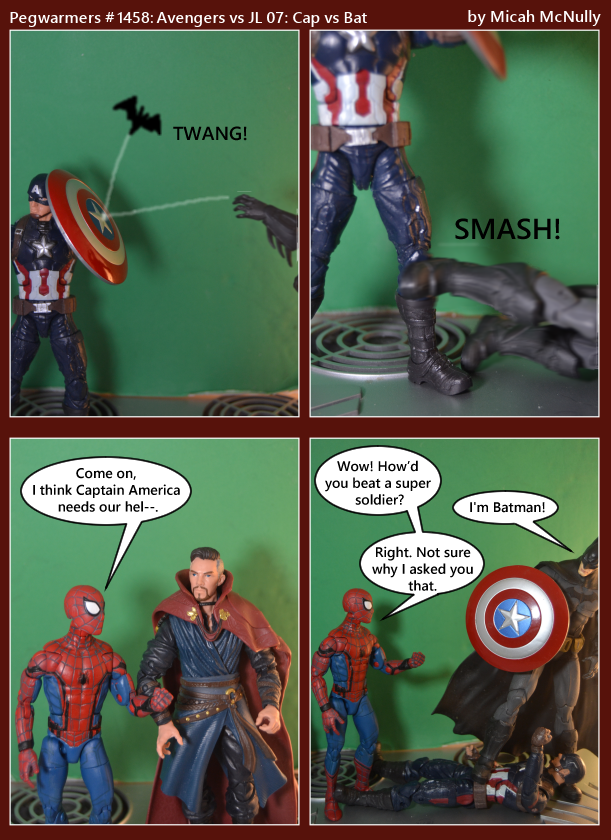 1458. Avengers vs Justice League 07: Cap vs Bat