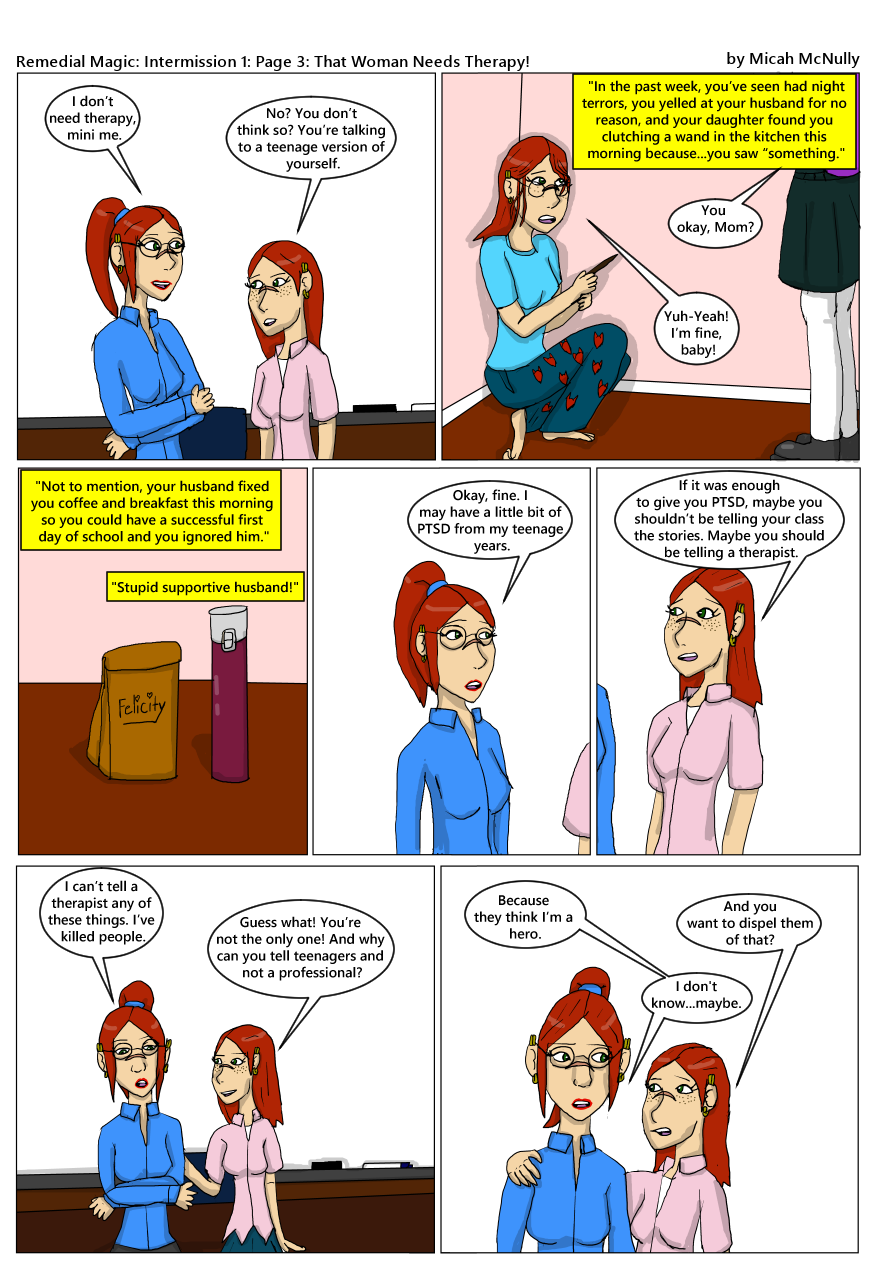 Intermission 1: Page 3: That Woman Needs Therapy.