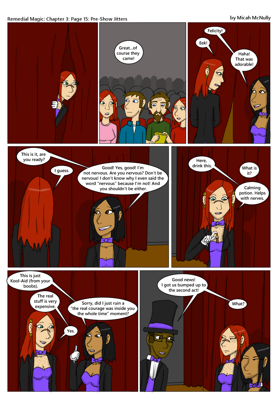 Ch 3: Page 15: Pre-Show Jitters