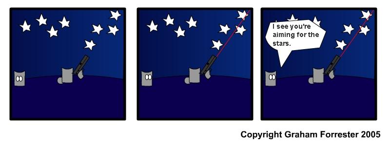 A moonlit hillside.