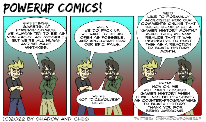 Gamer History Month Apology