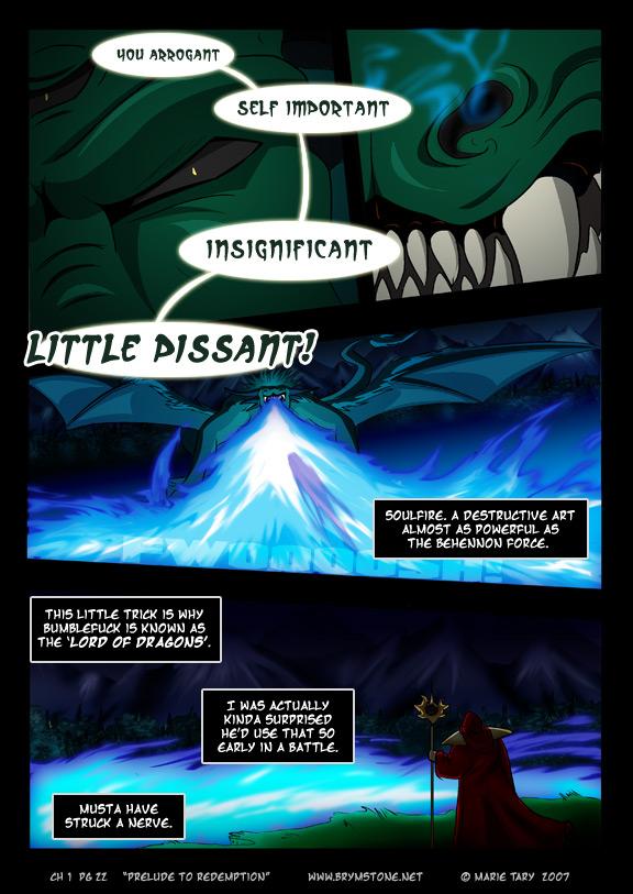 Chapter 1 page 22 - Soulfire does a body not so good.