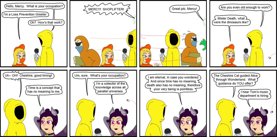 869 - Interviewing Mercy and Cheshire