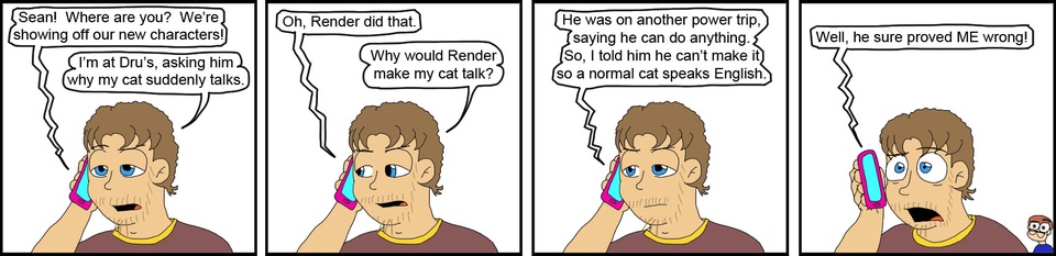 719 - A cat rendered vocal