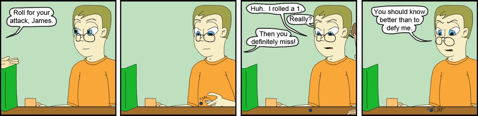 531 - James scolds the dice
