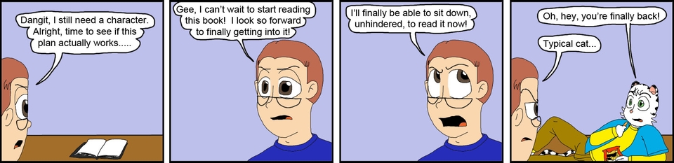 537 - Cats sit on your reading material